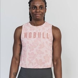 Nobull Cropped Muscle Tank Cherry Blossom